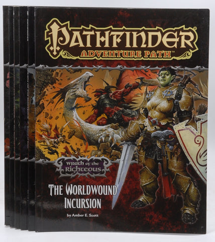 Pathfinder RPG Wrath of the Righteous 1-6 Complete VG++, by Various  