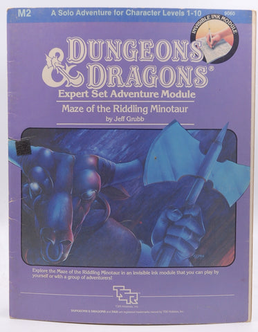 Maze of the Riddling Minotaur (Dungeons & Dragons Expert Set Adventure Module, No. M2), by Jeff Grubb  