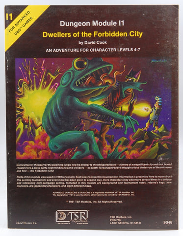 AD&D I1 Dwellers of the Forbidden City Rubbed, by David Cook  
