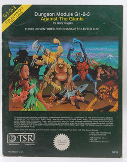 Dungeon Module G1-2-3 Against the Giants (Advanced Dungeons & Dragons), by Gary Gygax  
