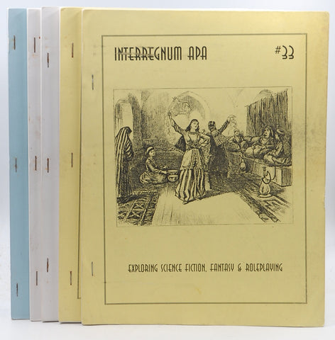 Collection/Lot of Interregnum APA 33, 36, 43, 44, 46 RPG Sci Fi Fantasy, by Various  