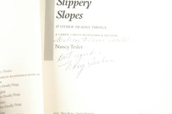 Slippery Slopes and Other Deadly Things (Carrie Carlin Biofeedback Mysteries), by Tesler, Nancy Signed 