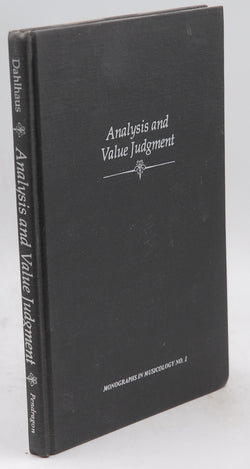 Analysis and Value Judgement (Monographs in Musicology), by Dahlhaus, Carl  