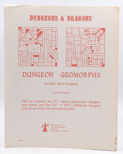 Dungeons & Dragons Dungeon Geomorphs Set One, by Gary Gygax  