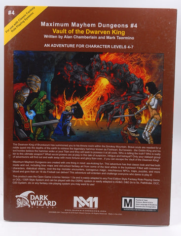 Vault of the Dwarven King VG+ D&D, by Alan Chamberlain, Mark Taormino  
