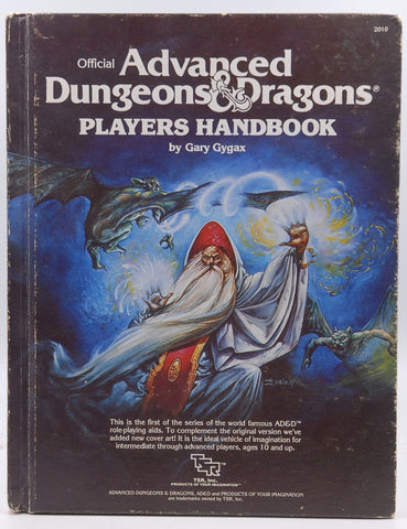 AD&D Players Handbook Updated Cover VG, by Gary Gygax  