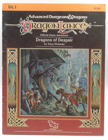 AD&D DL1 Dragons of Despair G+ Mild Stress Marks, by Tracy Hickman  