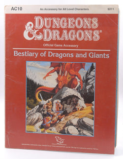 Bestiary of Dragons and Giants (Dungeons & Dragons Accessory AC10), by   