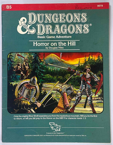 D&D B/X B5 Horror on the Hill VG, by Douglas Niles  