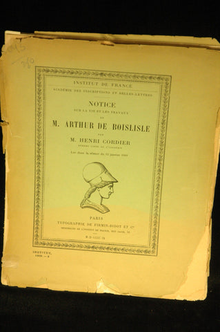 Notice Sur La Vie Et Les Travaux De M Arthur De Boislisle, by Henri Cordier  