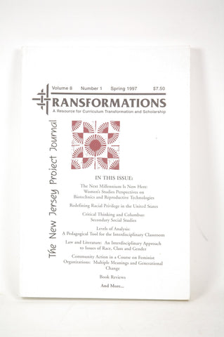 Transformations Volume 8; Number 1; Spring 1997, by Crawley, Donna; Shapiro-Skrobe, Frances; Editors  
