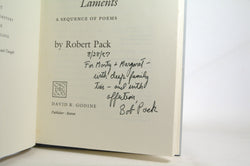 Clayfeld Rejoices, Clayfeld Laments: A Sequence of Poems, by Robert Pack Signed First Edition