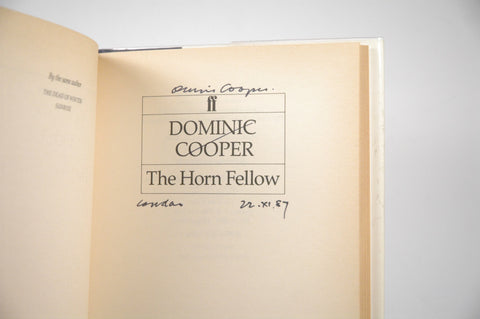 The Horn Fellow, by Cooper, Dominic Signed First Edition