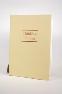 THINKING EDITIONS. An Exhibition of Artist Book Multiples., by HUTCHINS, Edward H.  