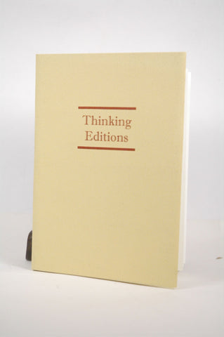THINKING EDITIONS. An Exhibition of Artist Book Multiples., by HUTCHINS, Edward H.  