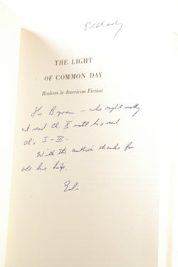 Light of Common Day: Realism in American Fiction, by Cady, Edwin H. Signed First Edition
