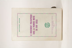 Le Mouvement Philosophique Dans La Premiere Moitie Du XVIIIe Siecle, by Adam, A  